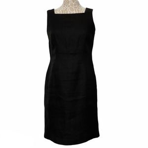 Talbots Black Irish Linen Casual Work Dress size 6